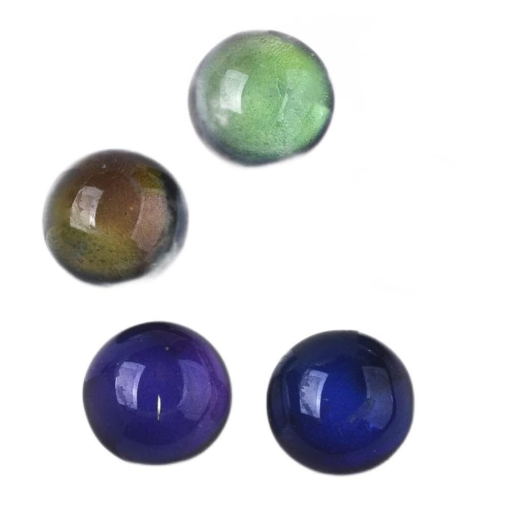 9718 100pcs 8mm Half Round Crystal Glass Mood Cabochons Temperature Sensing